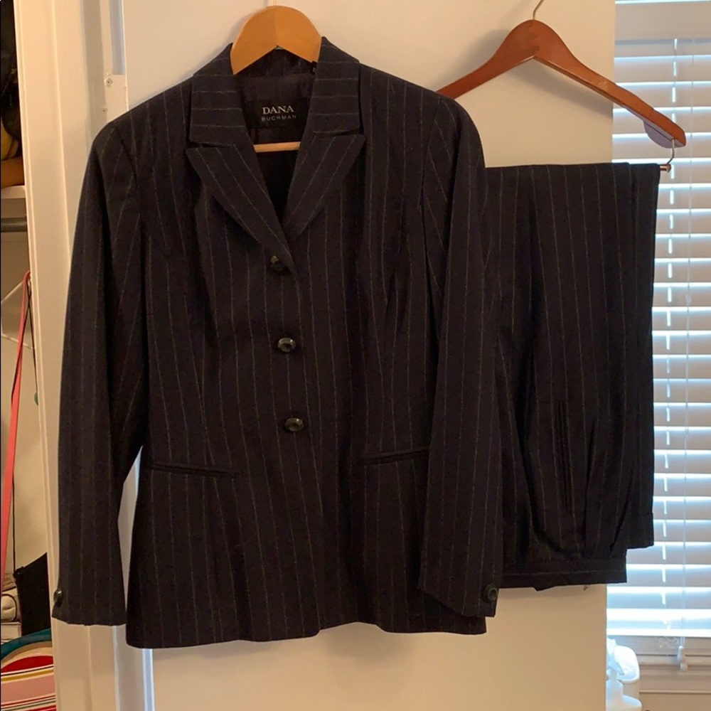 Pinstripe pant suit